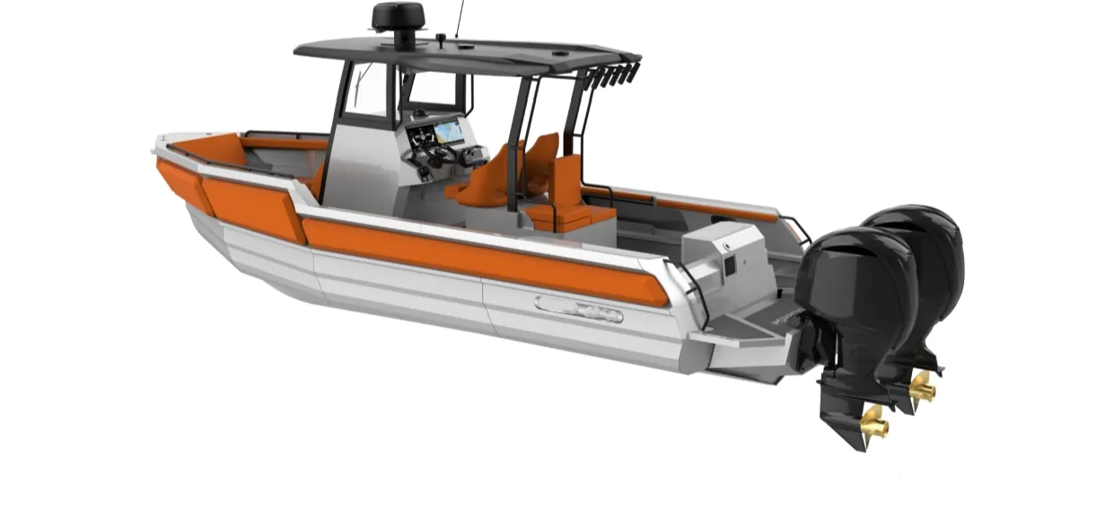 TideMaster 28ft custom aluminum boat build