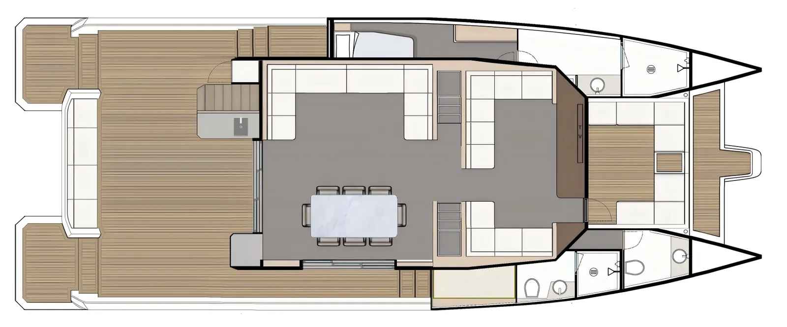 42ft Hybrid Yacht Hydrofoil Technology
